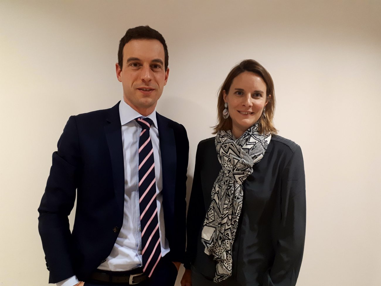 Olivier Cauuet et Nelly Allard, respectivement chef de service financement de l’agriculture et expert crédit agriculteurs au Crédit agricole Nord de France