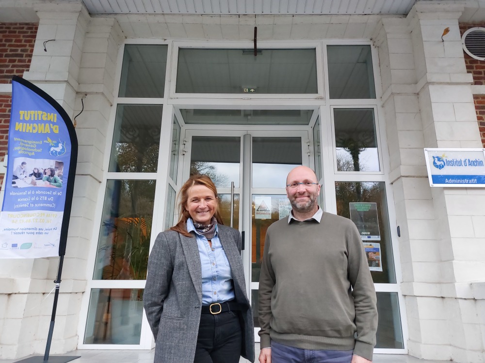 Sabine Ioos et Jérôme Legay, directrice et responsable de la communication de l’institut d’Anchin. ©E.P